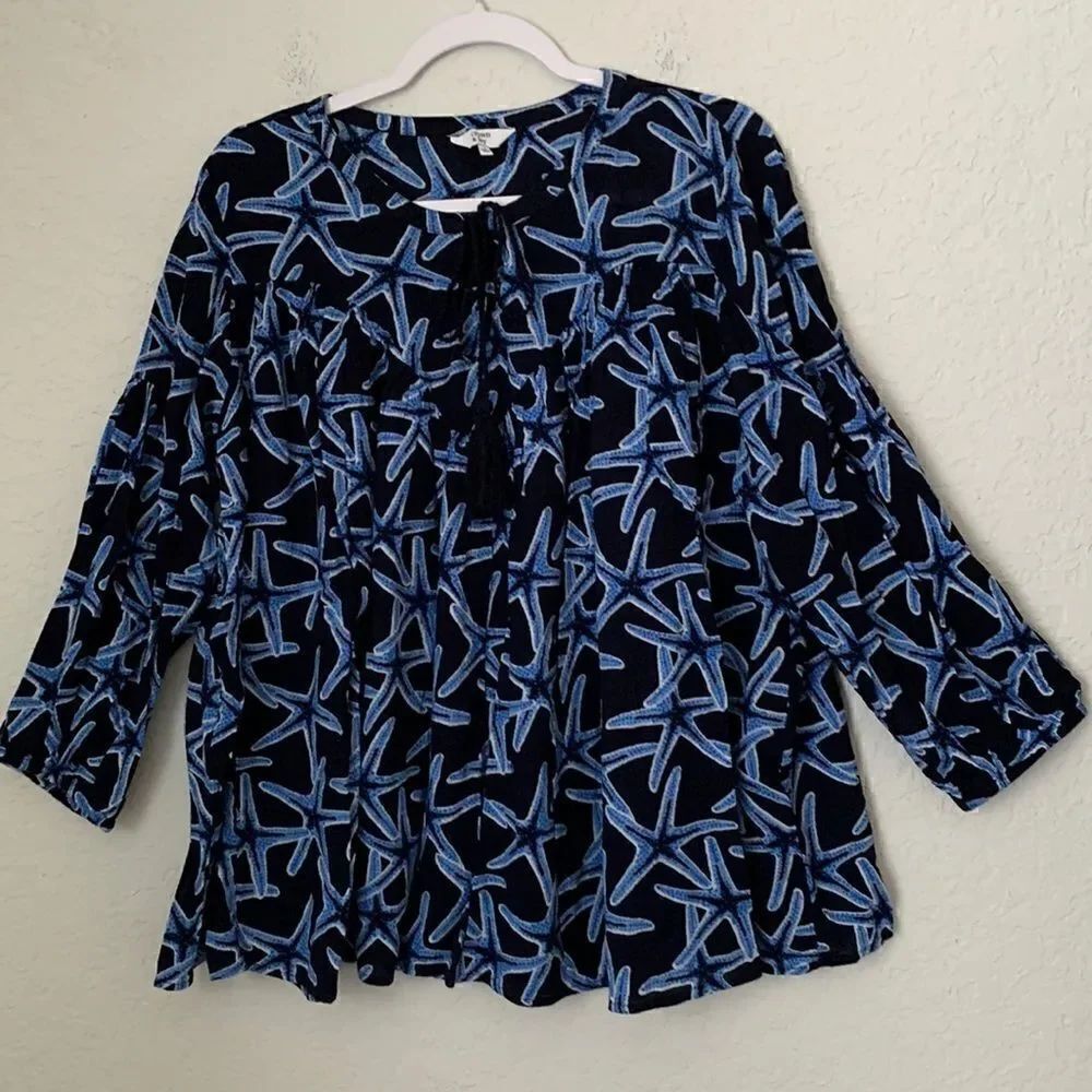 Crow&Ivy Cotton Blend Flared Tunic Size L